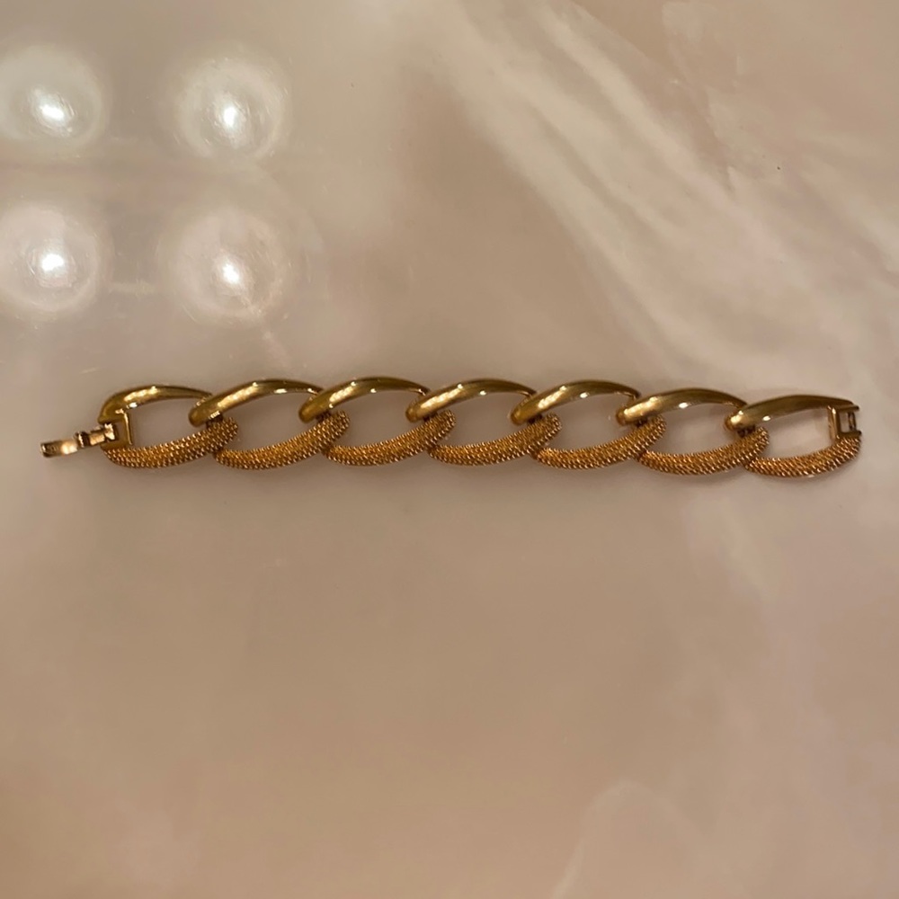Monet Gold Tone Chunky Bracelet